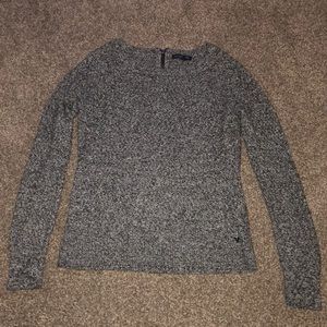 Black and white speckled sweater